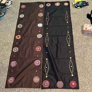 Handmade in South Africa table runners (set of 2 brown + black)